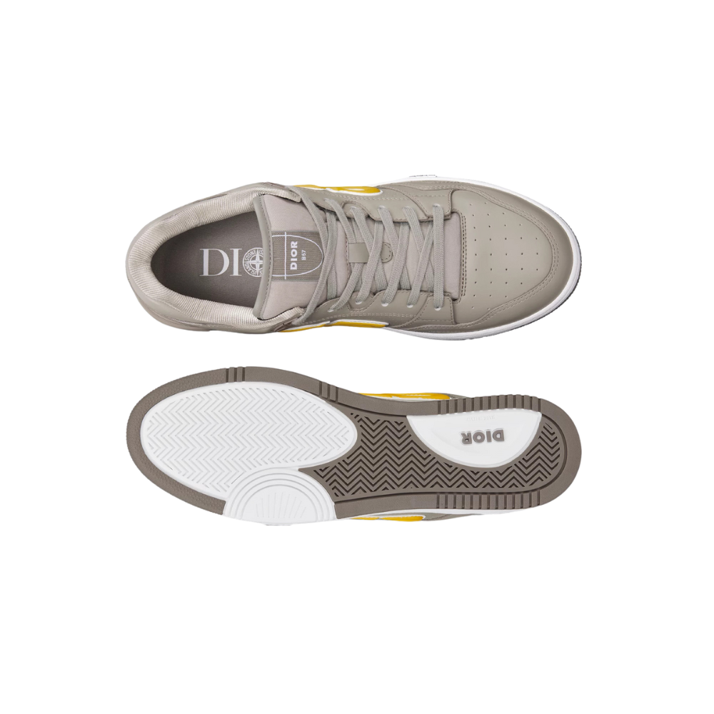 Dior B57 "Gray and Yellow Smooth Calfskin"