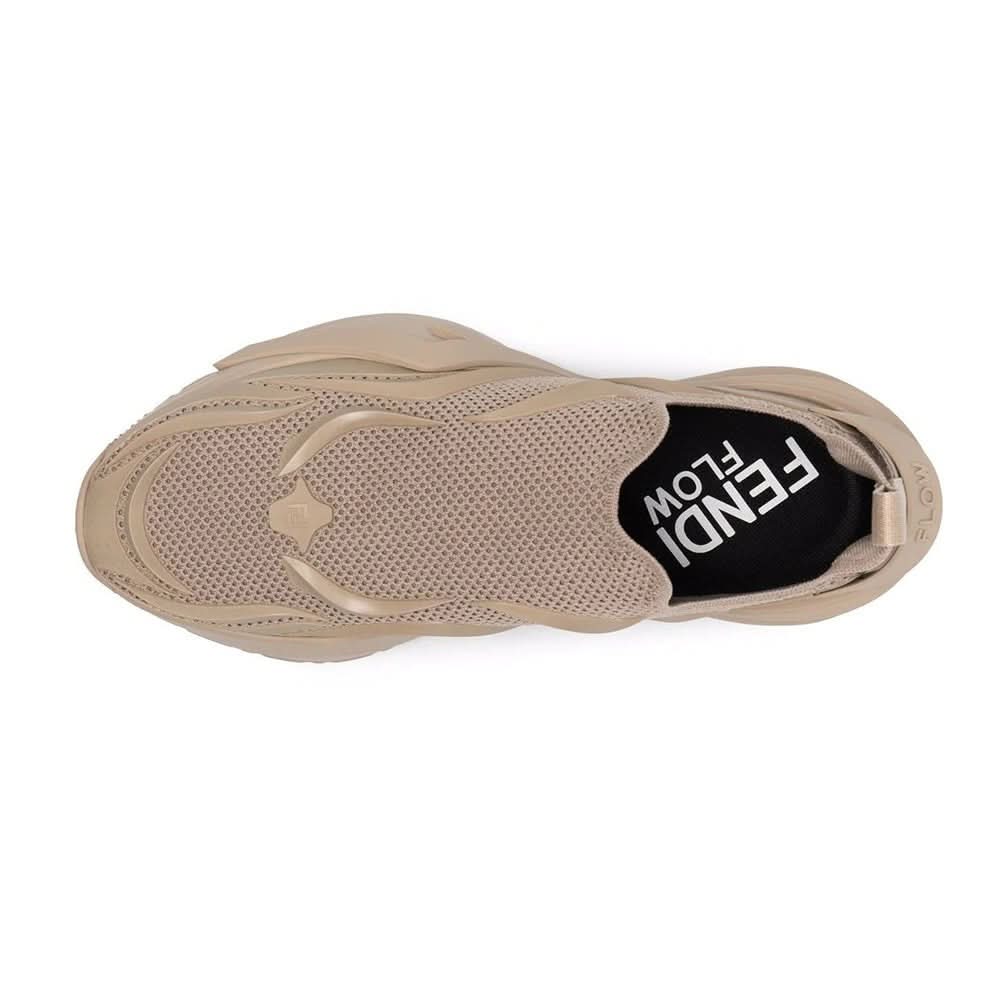 Fendi Flow - Beige Mesh Running Sneakers - Copva