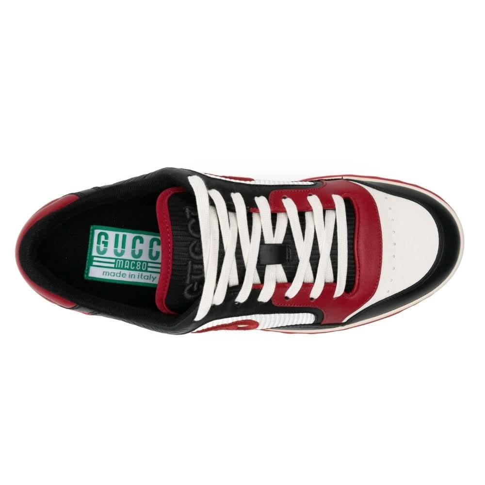 Gucci MAC80 Sneaker 'Black White Red' - Copva