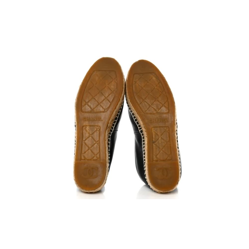 CHANEL Lambskin CC Espadrilles 38 'Black' - Copva