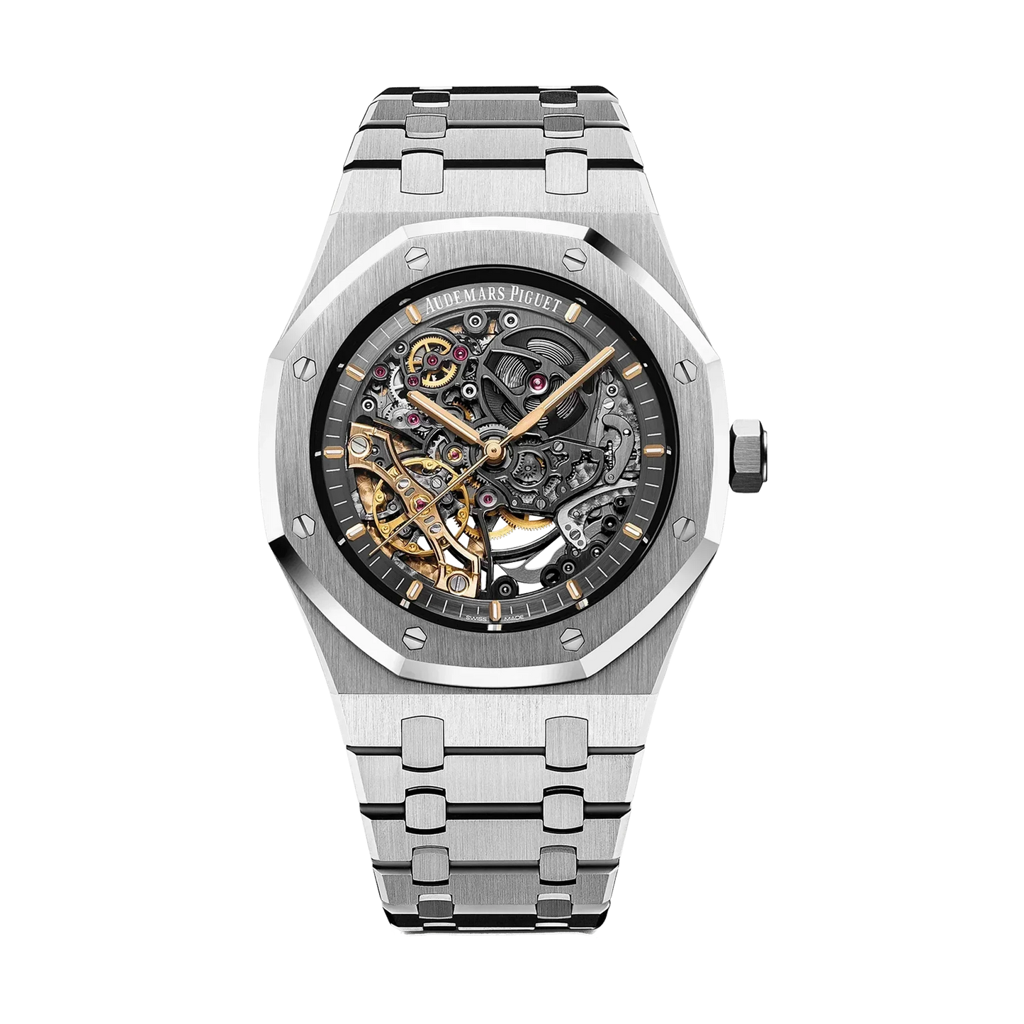 Ad Pg Royal Oak Double Balance Wheel Openworked Grey