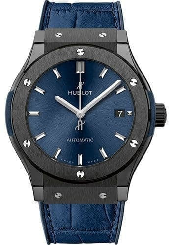 Hblot Classic Fusion Automatic Blue Dial Blue Leather Men's Watch 511.cm.7170.lr