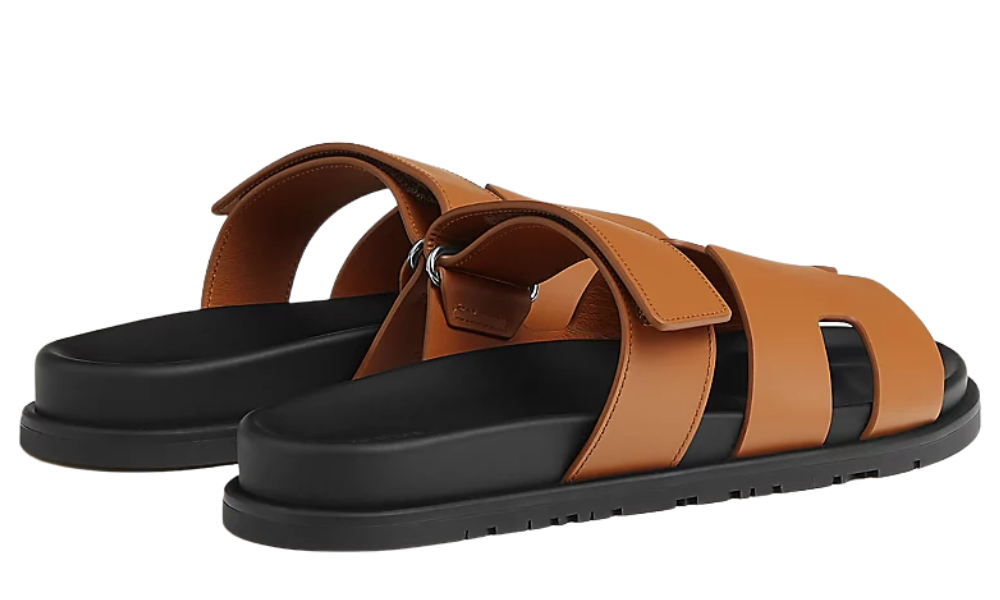 Herms Calfskin Sandals "Naturel"