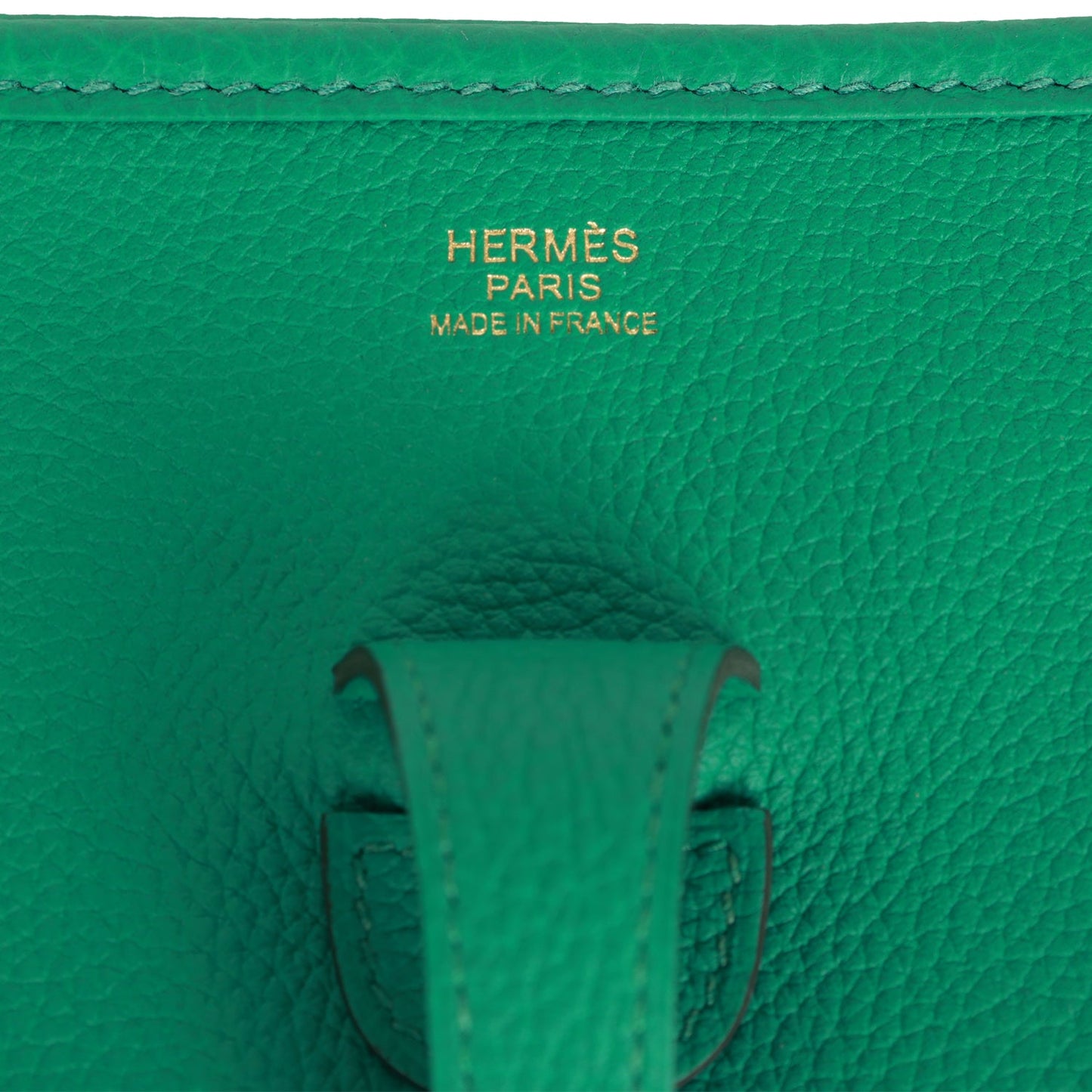 Herms Evelyne Iii Pm Vert Jade Clemence Gold Hardware