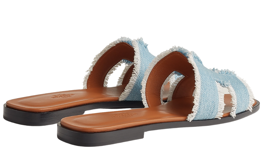Herms Sandales Oran "Bleu Clair"