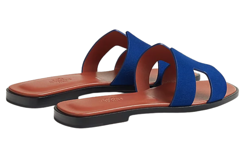 Herms Sandales Oran "Bleu Smalt"