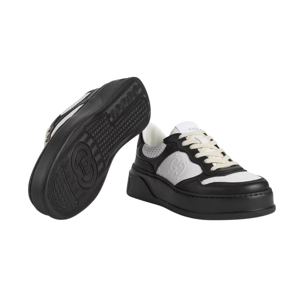 Gucci Wmns GG Embossed Sneaker 'Black White' - Copva