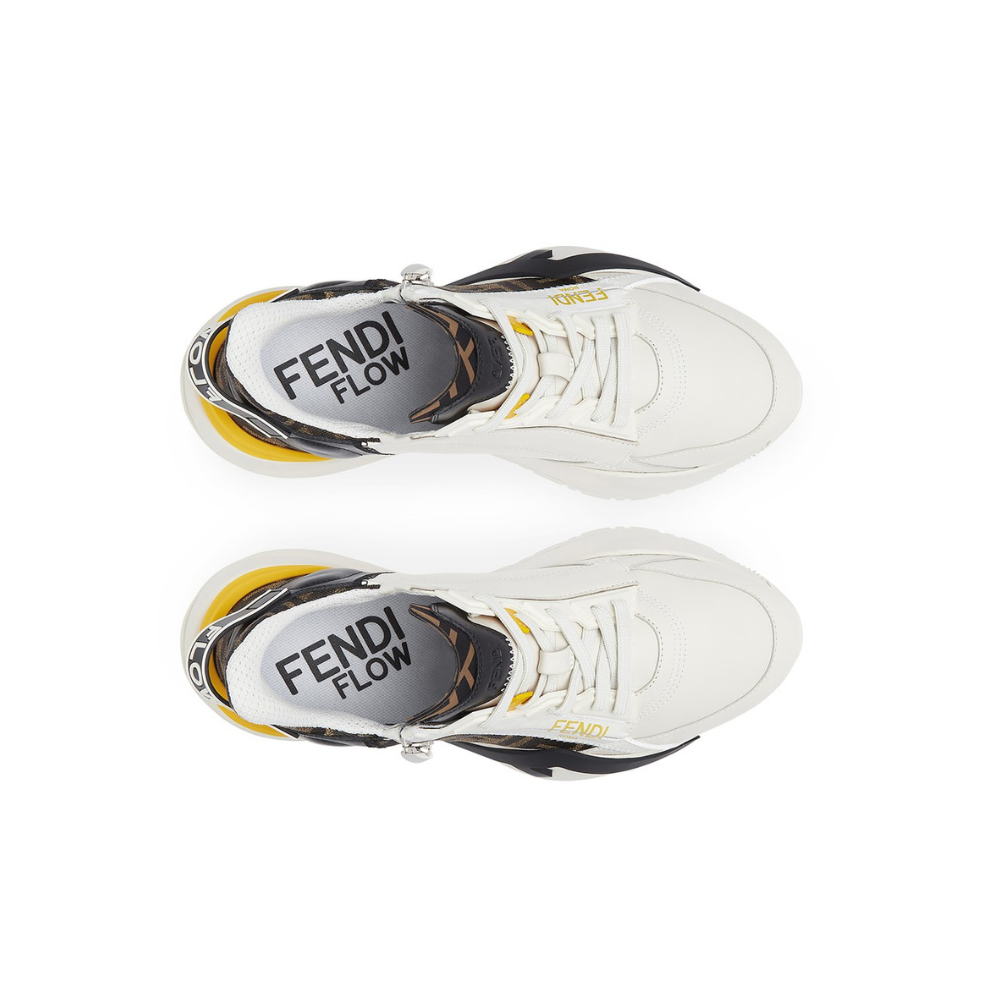 Fendi Flow White Leather Low-Tops - Copva