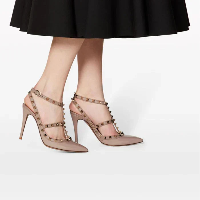 Vale Grvani Rockstud Beige Pumps