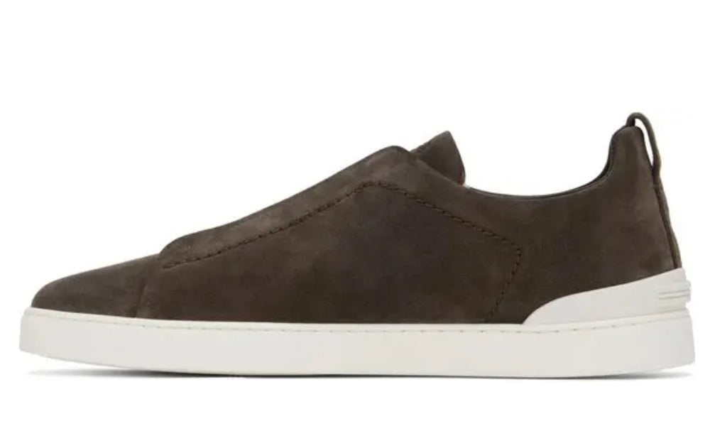 Zgna Brown Triple Stitch Sneakers - "Put Greyish Brown"