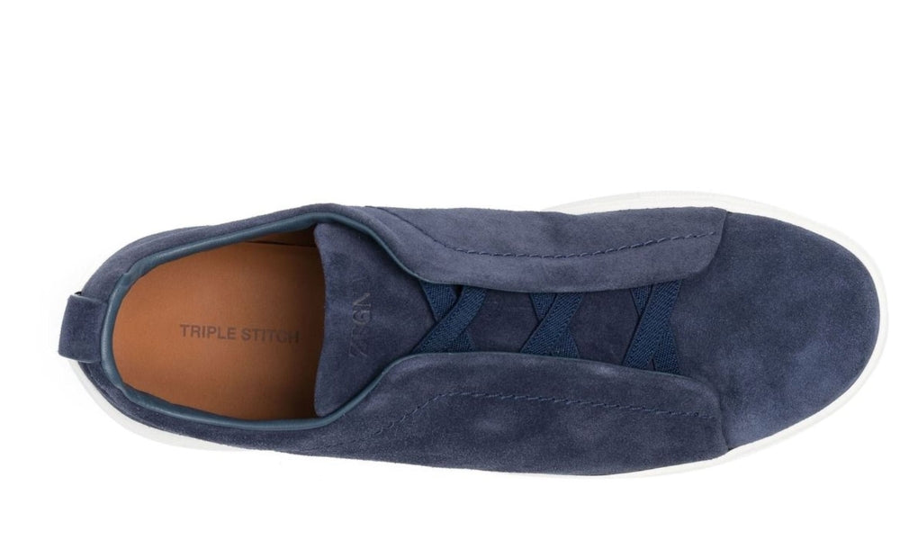 Zgna Slip-on Suede Sneakers "Blue"