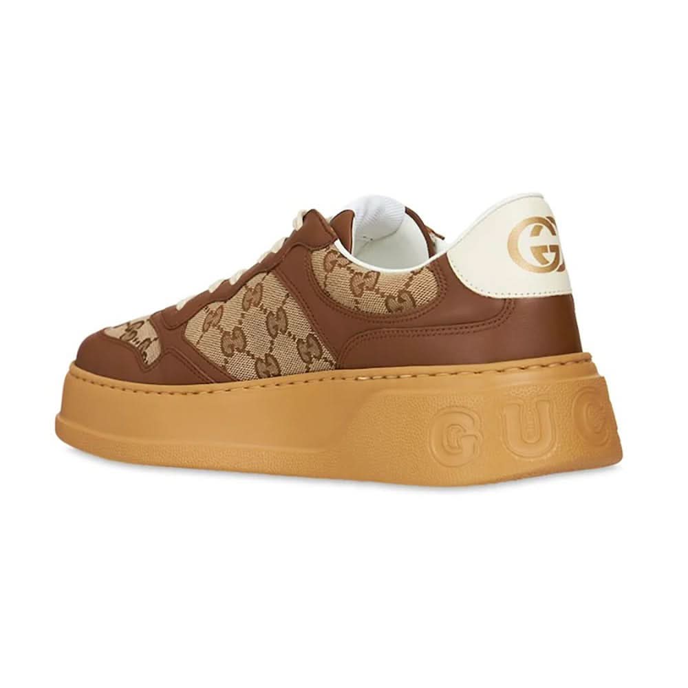 GUCCI GG Canvas leather-trimmed sneakers - Copva