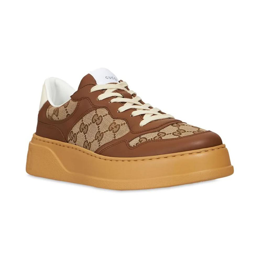 GUCCI GG Canvas leather-trimmed sneakers - Copva