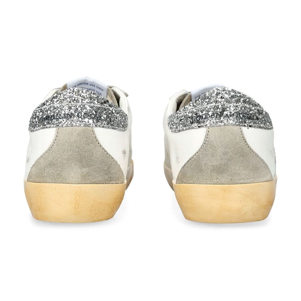 Golden Goose Wmns Superstar Penstar Classic 'White Silver Glitter' - Copva