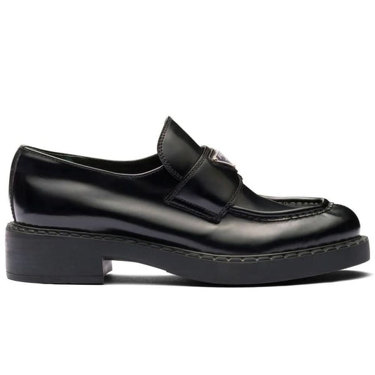 Prada Chocolate brushed leather loafers - Copva