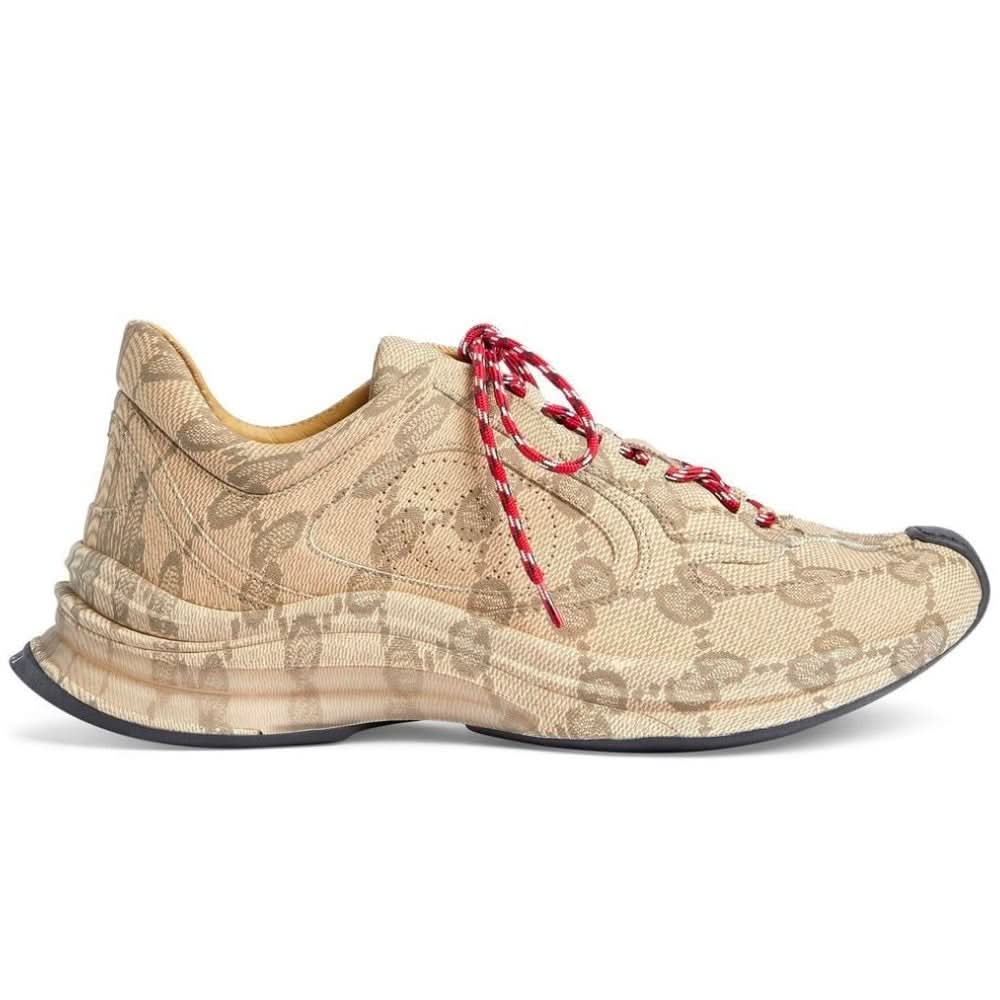 Gucci GG Rhyton 'Beige and ebony leather with GG water' - Copva