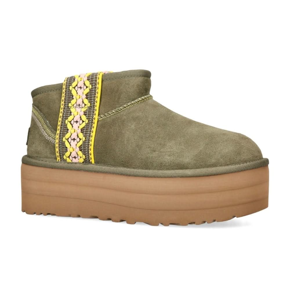 UGG Classic Ultra Mini Braid Boots 'Green' - Copva