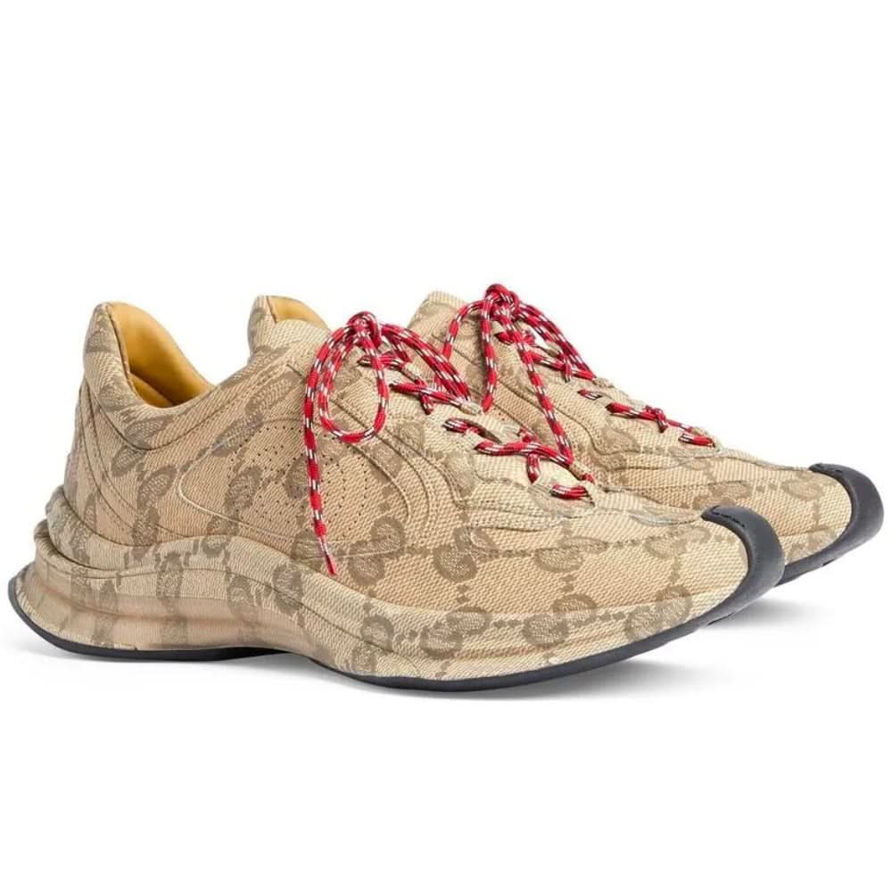 Gucci GG Rhyton 'Beige and ebony leather with GG water' - Copva