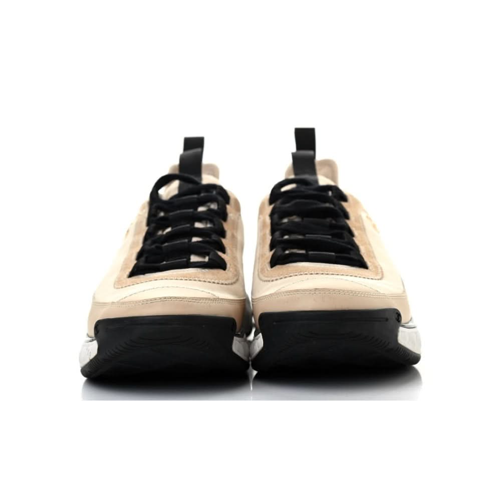 Chanel Velvet Calfskin & Mixed Fibers Sneaker 'Beige' - Copva