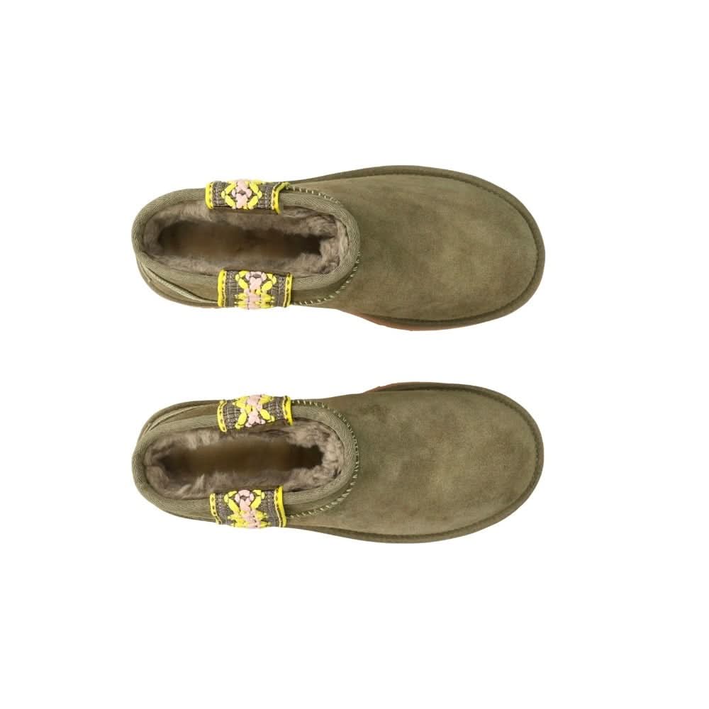 UGG Classic Ultra Mini Braid Boots 'Green' - Copva