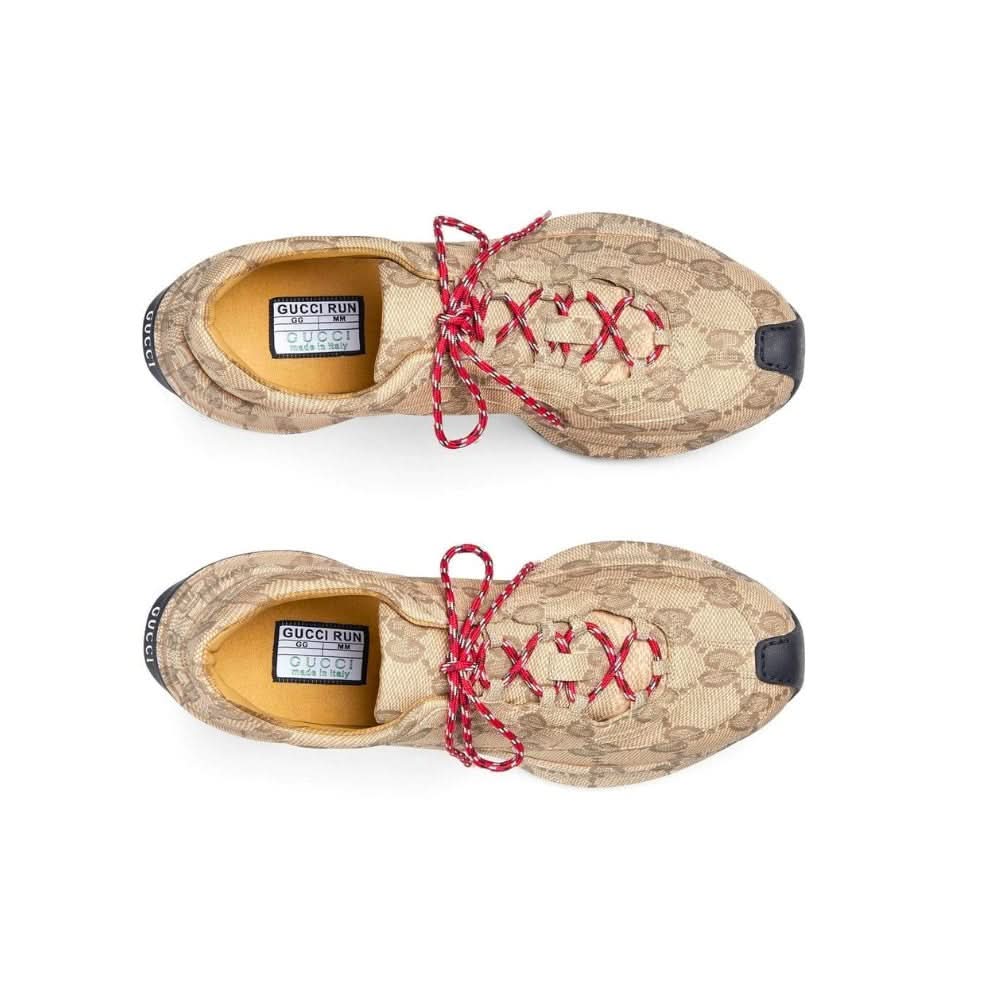 Gucci GG Rhyton 'Beige and ebony leather with GG water' - Copva