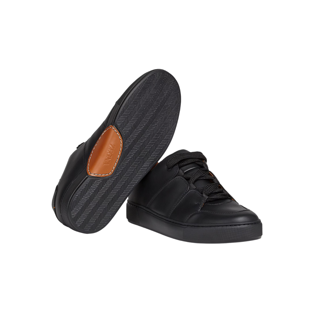 Zegna Calfskin Tiziano Sneakers "Black"