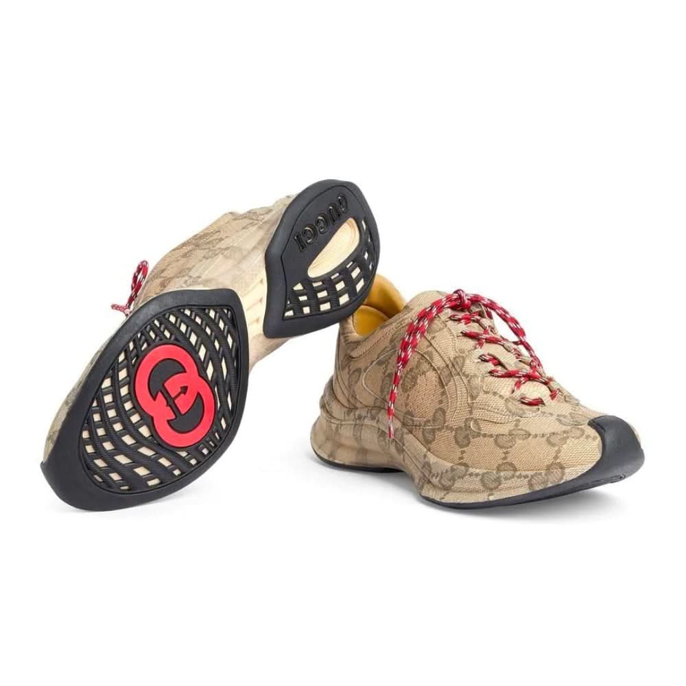 Gucci GG Rhyton 'Beige and ebony leather with GG water' - Copva