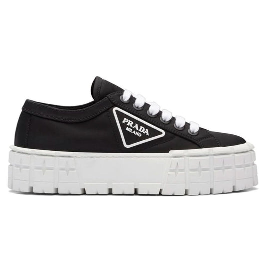 Prada  Gabardine Wheel Platform 'Black White' - Copva
