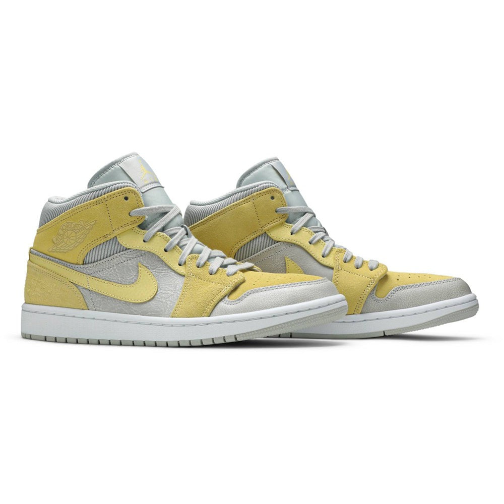 Air Jordan 1 Mid SE "Tan Grey Lemon Wash Yellow" - Copva