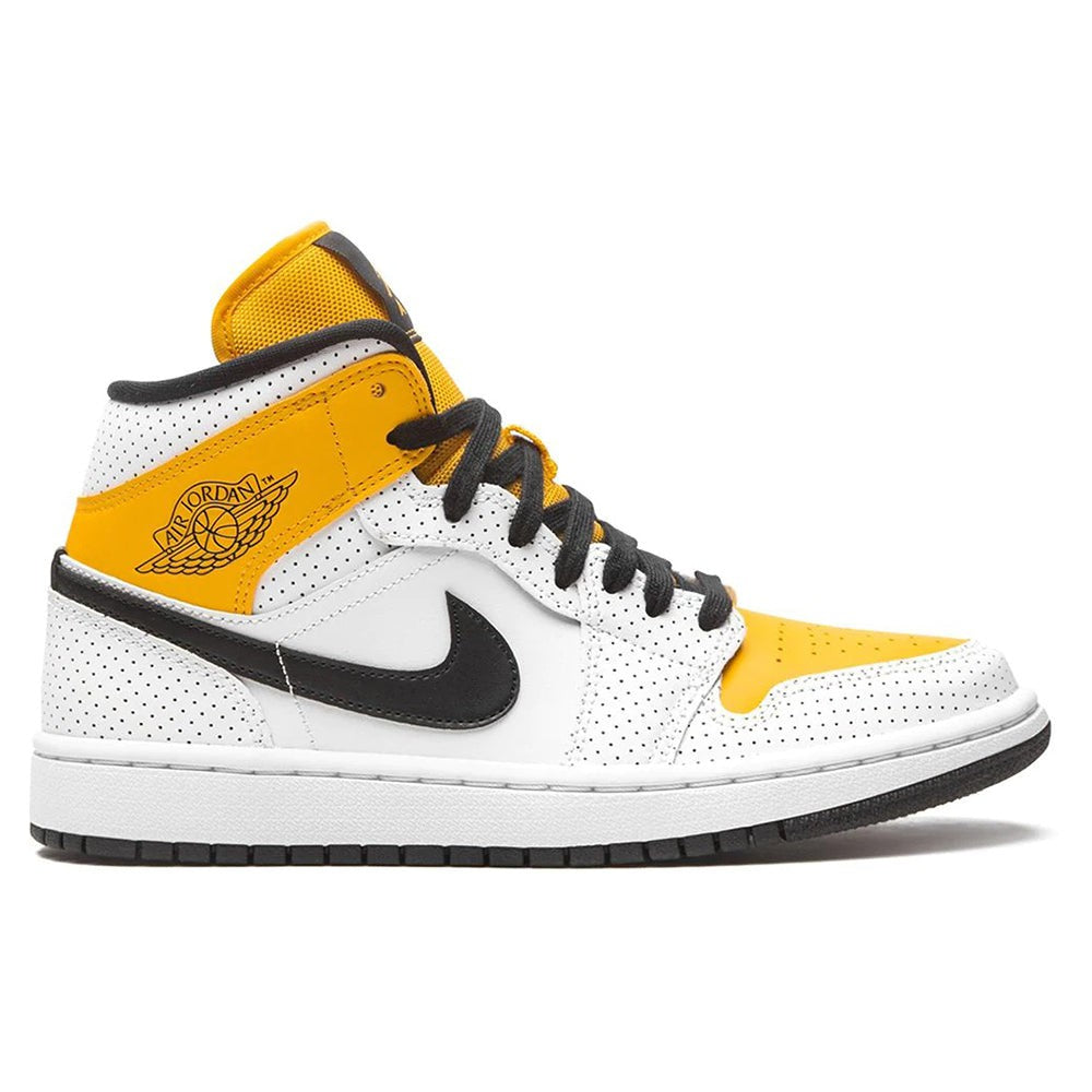Air Jordan 1 Mid "Perforated - White University Gold" - Copva