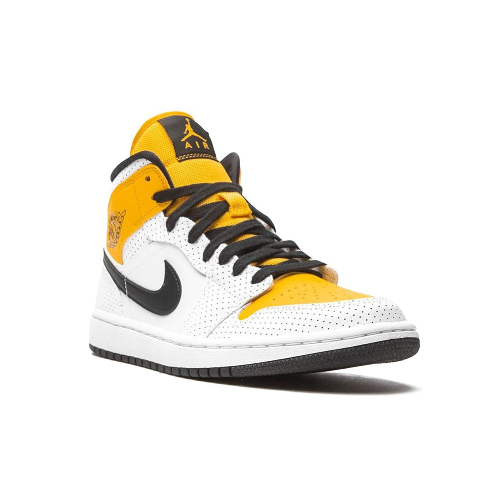 Air Jordan 1 Mid "Perforated - White University Gold" - Copva