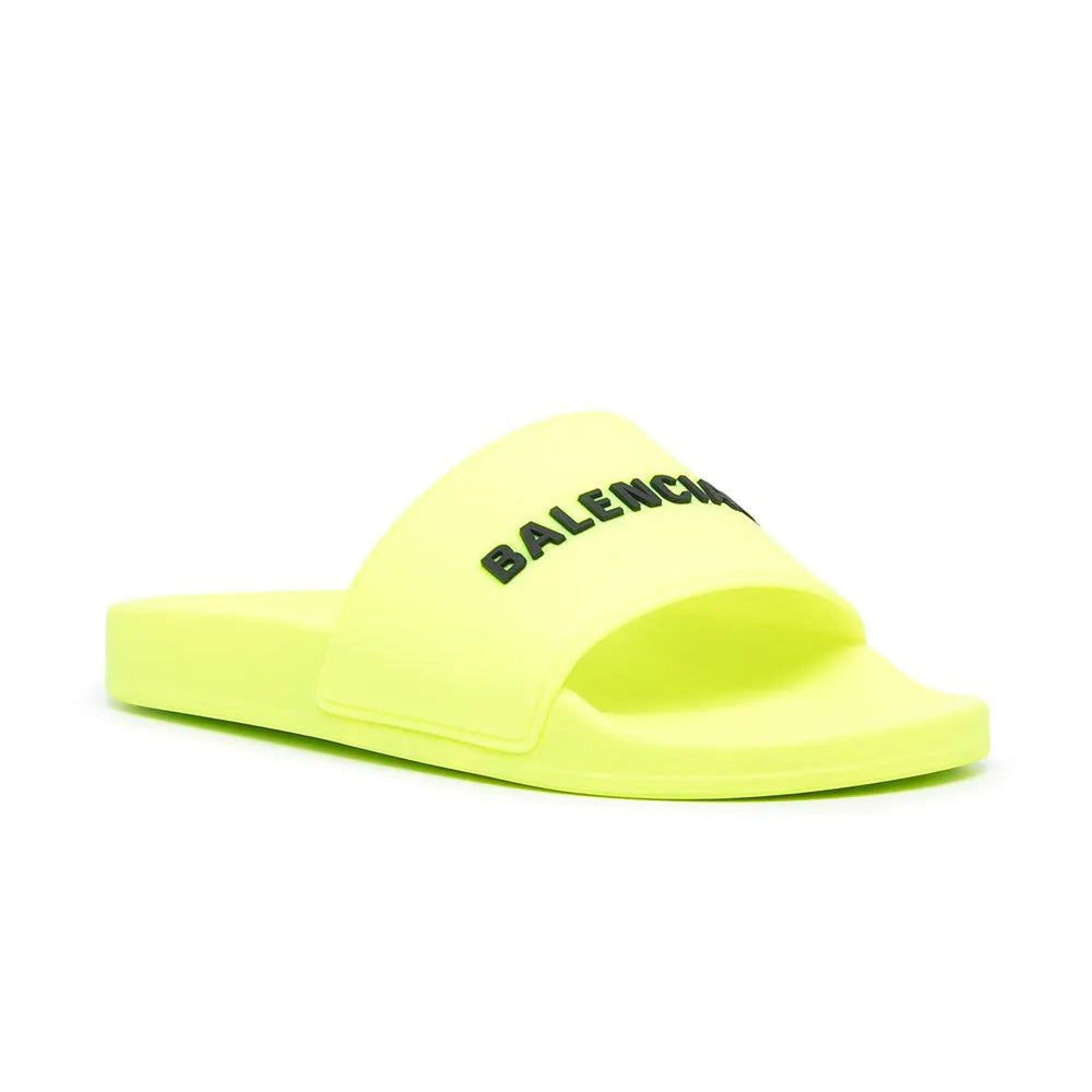 Balenciaga Logo-Print Rubber Slides - Copva