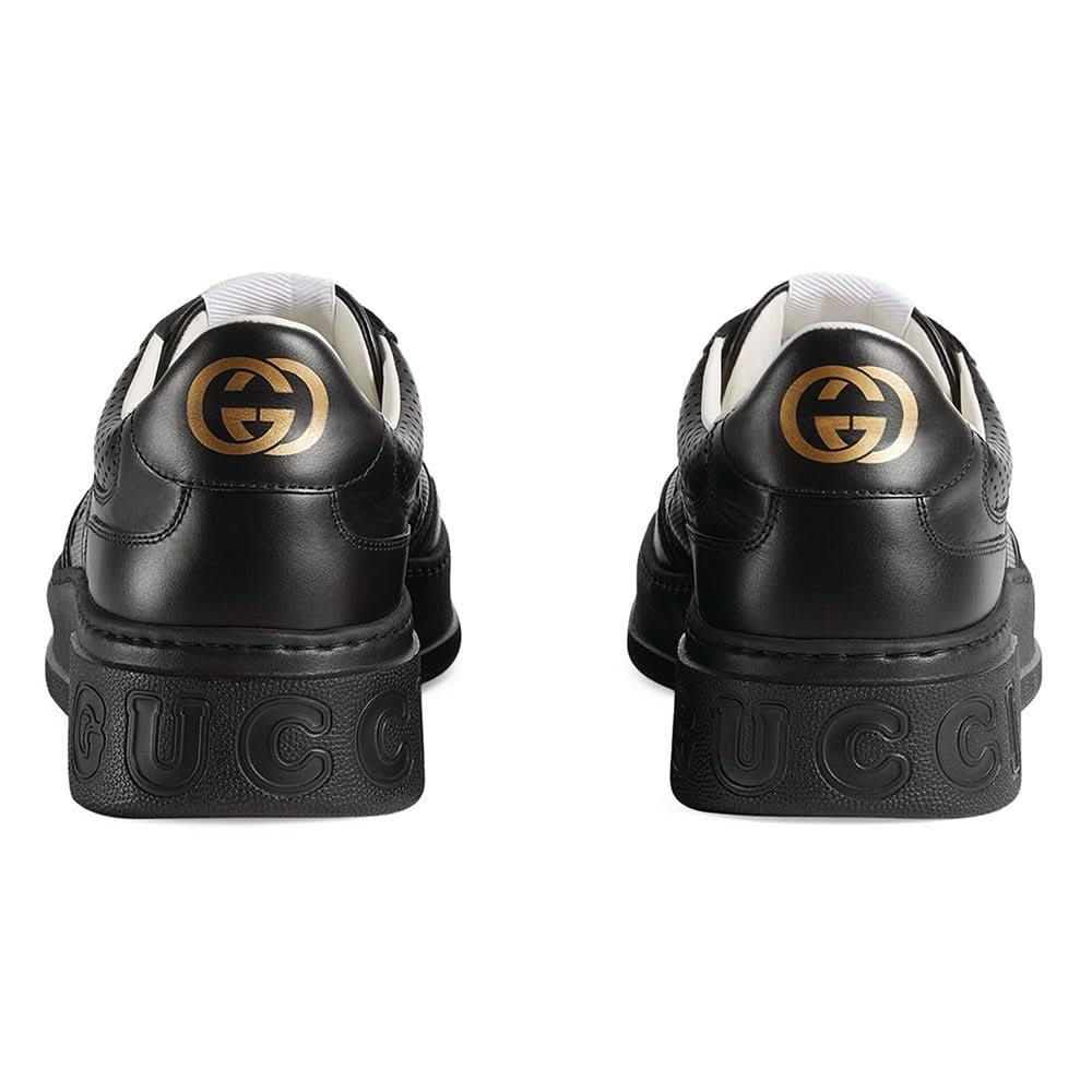 GUCCI Leather GG Embossed Sneakers "Black" - Copva