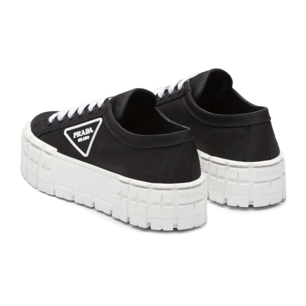 Prada  Gabardine Wheel Platform 'Black White' - Copva