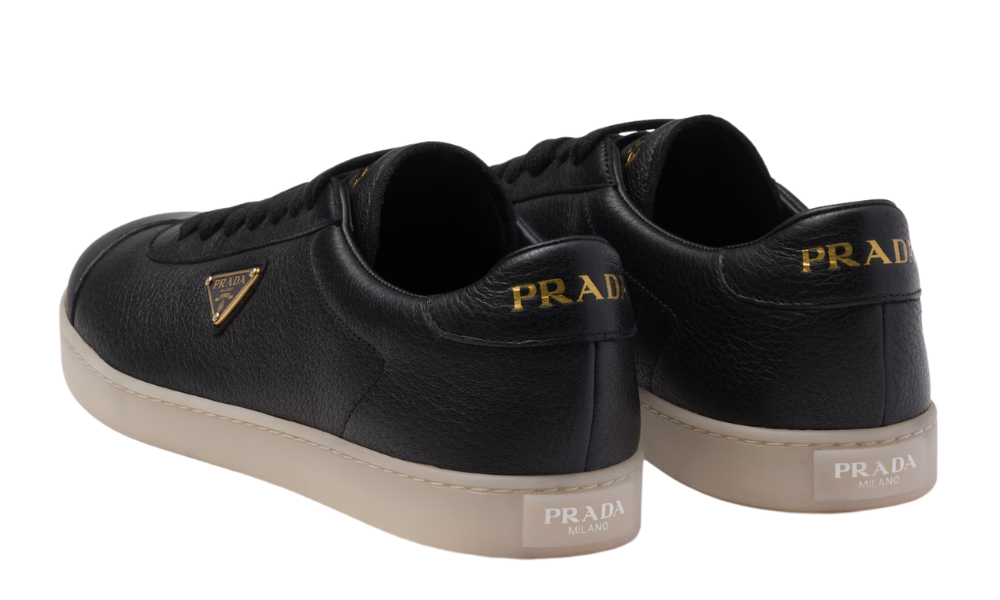 Prada Lane Leather Sneakers 'Black'