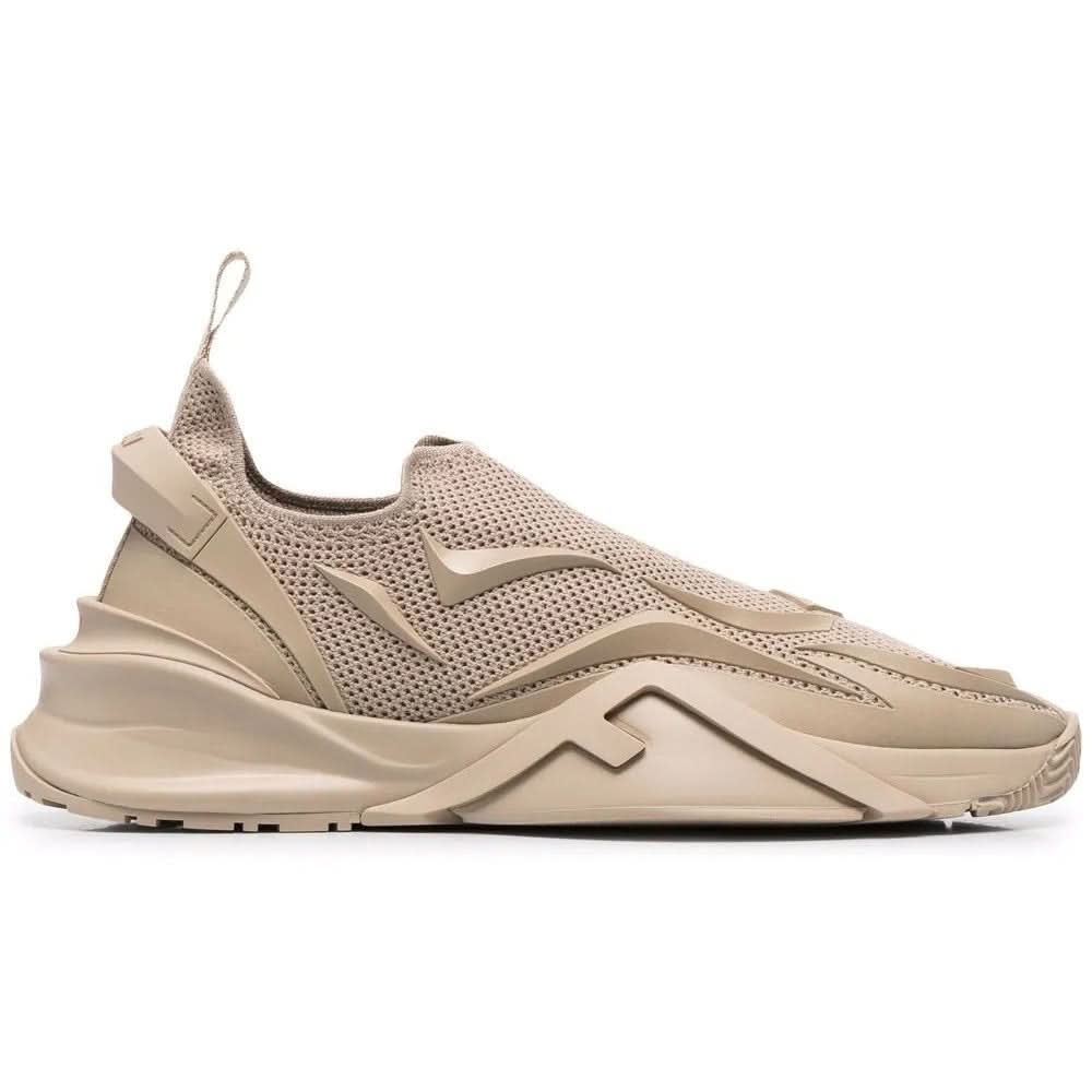 Fendi Flow - Beige Mesh Running Sneakers - Copva