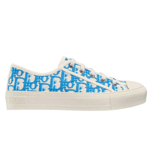 Dior Wmns Walk'N'Dior Embroidered Cotton Low 'Dior Oblique - Corn Flower' - Copva