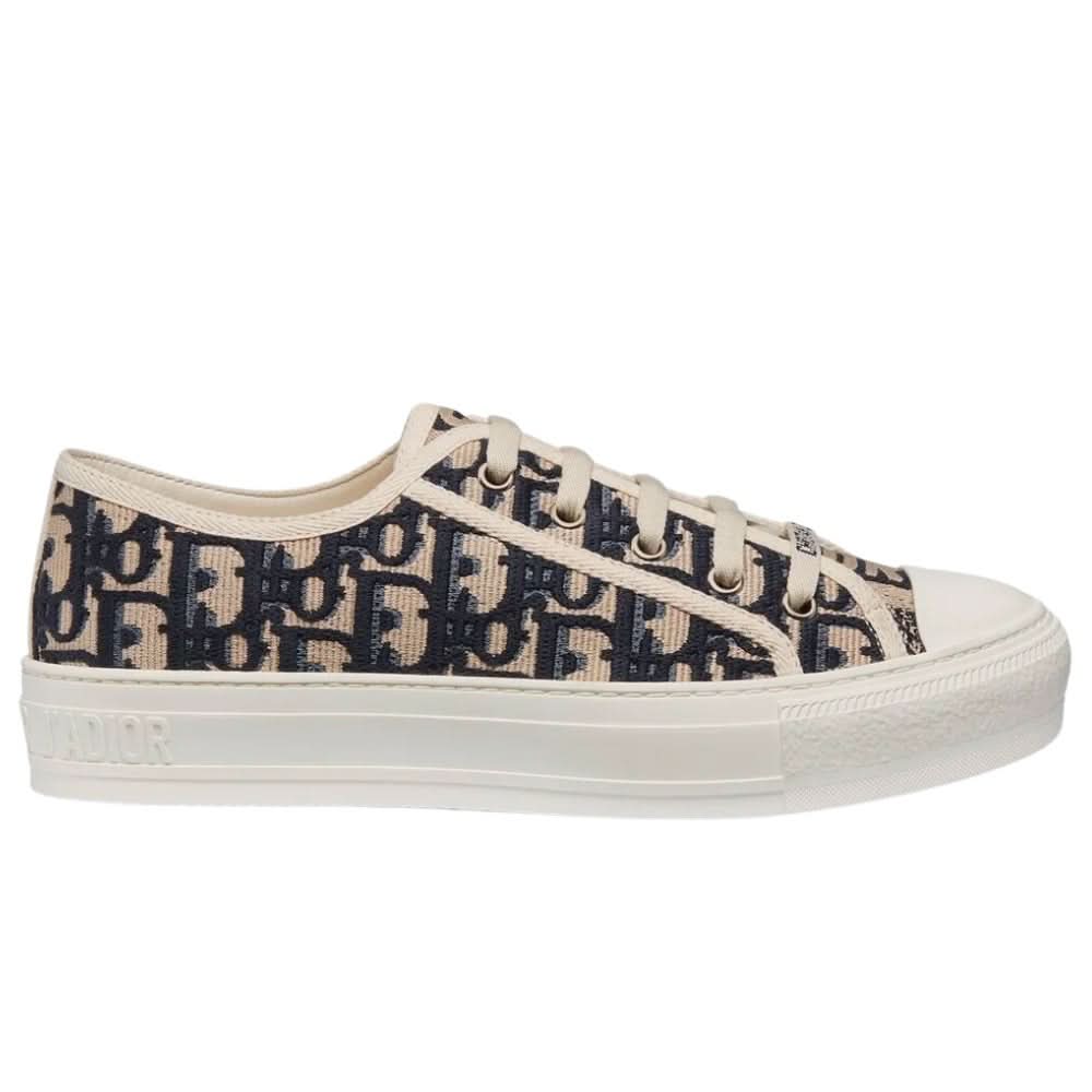WALK'N'DIOR SNEAKER Blue Dior Oblique Embroidered Canvas - Copva