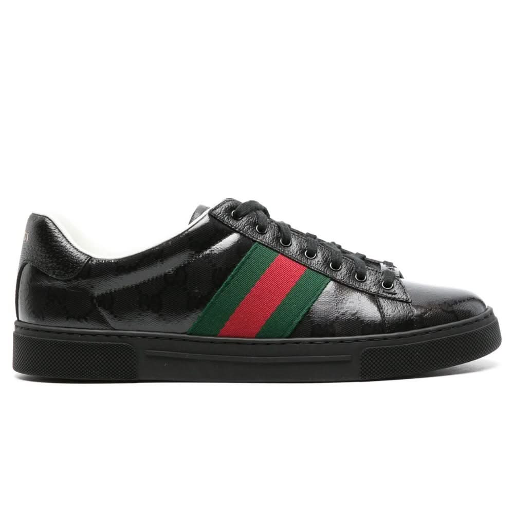 Gucci  Ace GG Crystal canvas sneakers 'Black' - Copva