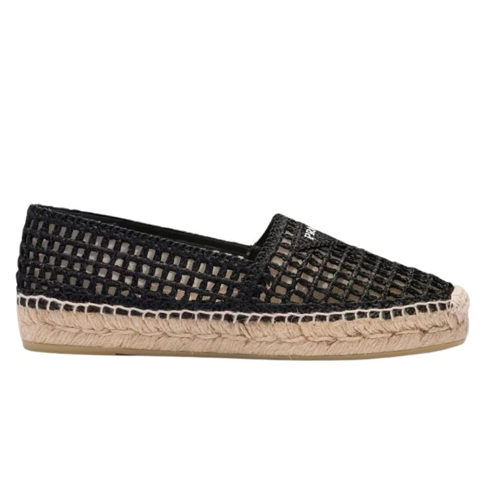 Prada Crochet espadrilles 'Black' - Copva