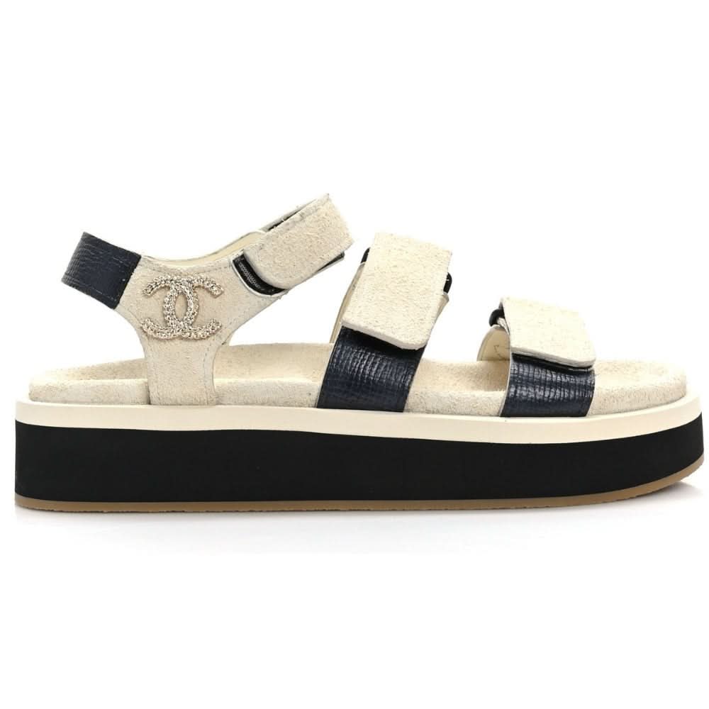 CHANEL Suede Calfskin Velcro "Ivory" - Copva