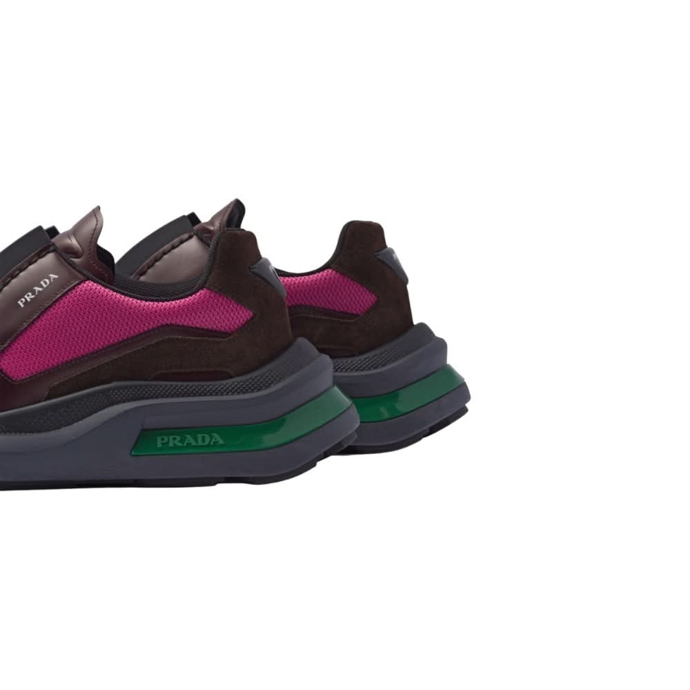 Prada Brown Systeme Leather Trainers - Copva