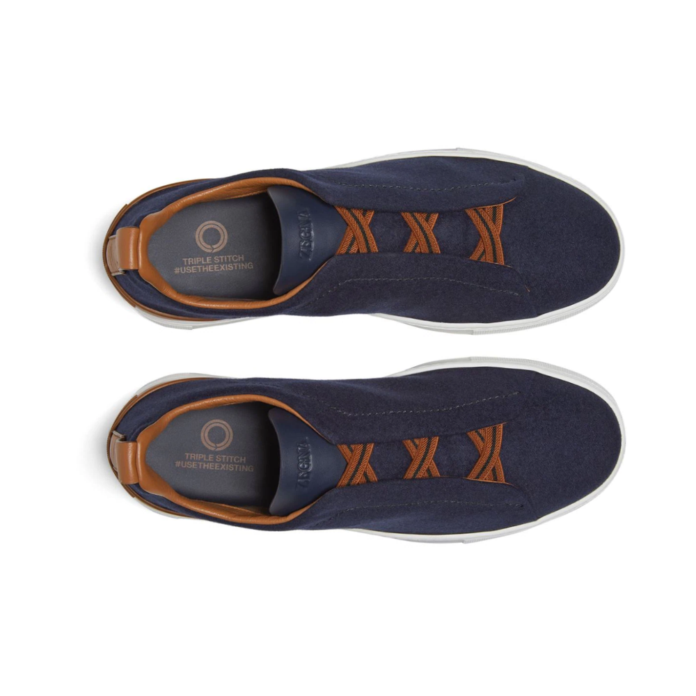 Zegna 14milmil14 Triple Stitch sneakers "Navy Blue"