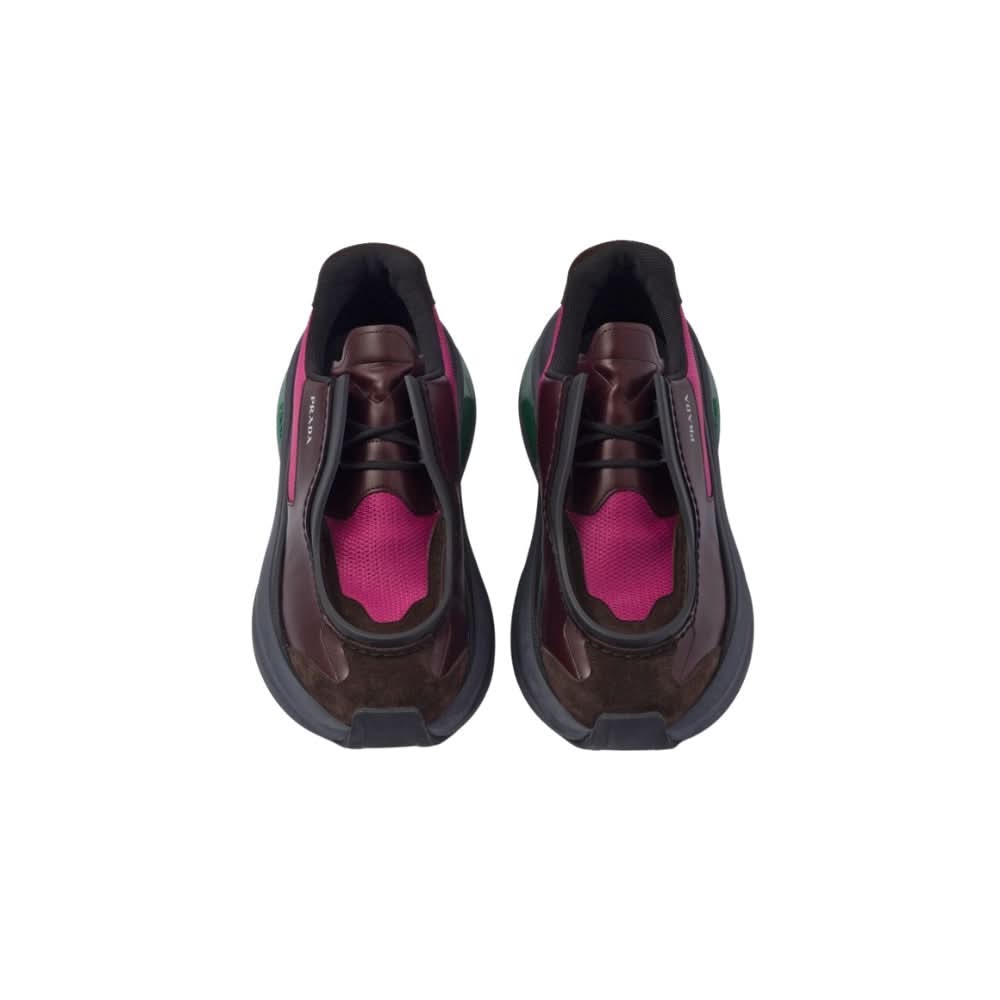 Prada Brown Systeme Leather Trainers - Copva