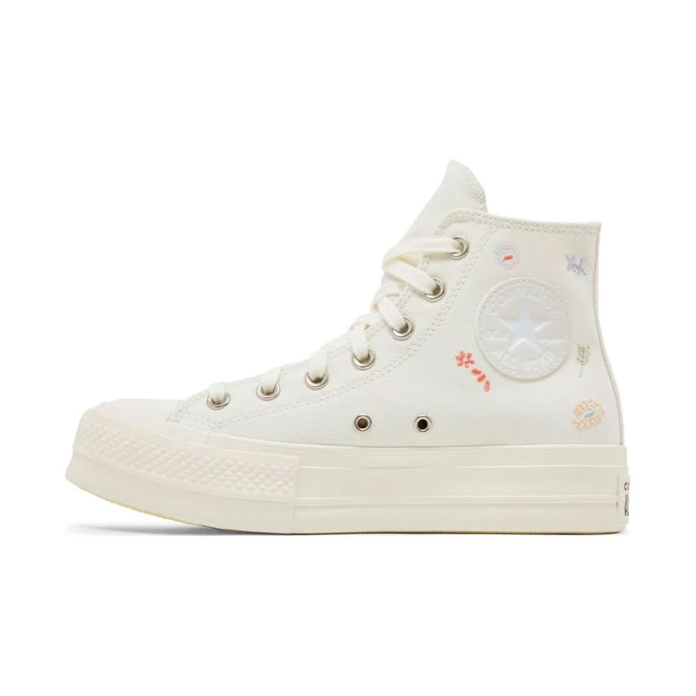 Converse Chuck Taylor All Star Lift Platform 'Embroidered Floral - Egret' - Copva