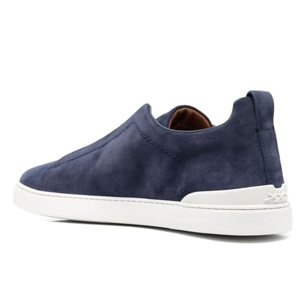 Zegna slip-on suede sneakers "Blue" - Copva