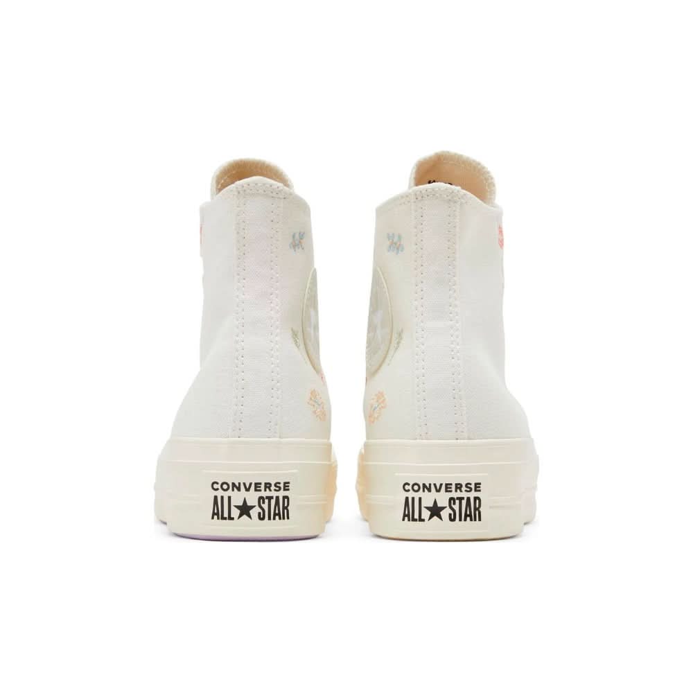 Converse Chuck Taylor All Star Lift Platform 'Embroidered Floral - Egret' - Copva