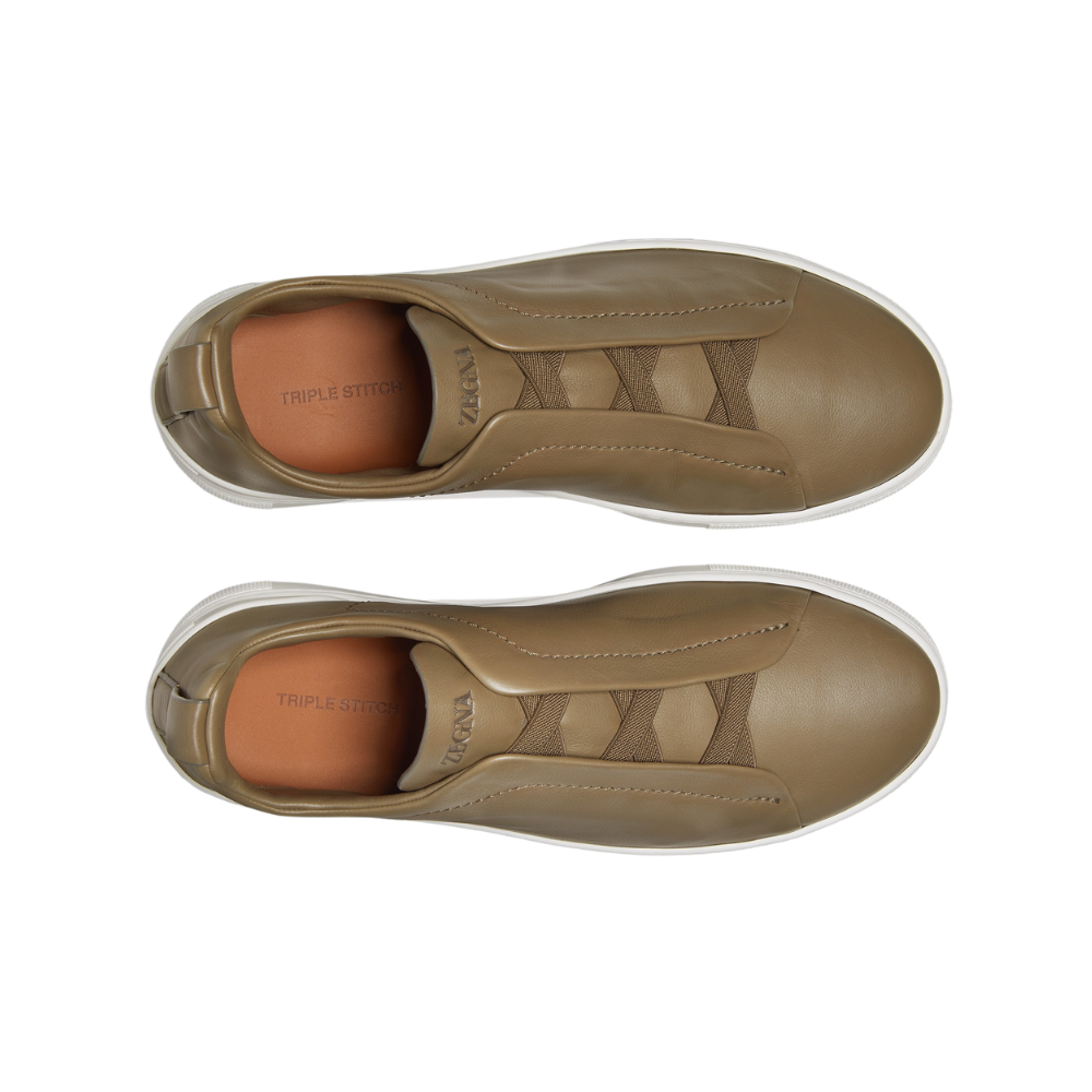 Zegna Triple Stitch Secondskin Sneakers "Green"