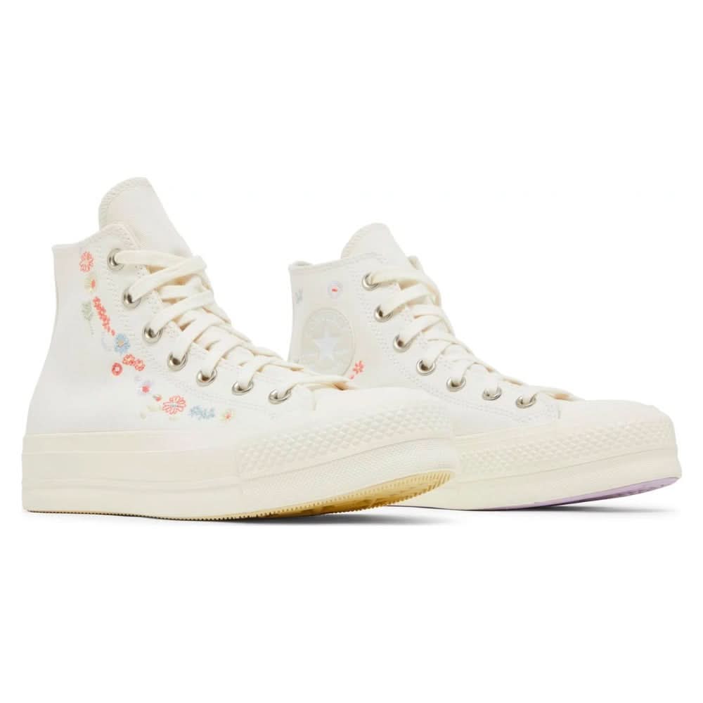 Converse Chuck Taylor All Star Lift Platform 'Embroidered Floral - Egret' - Copva
