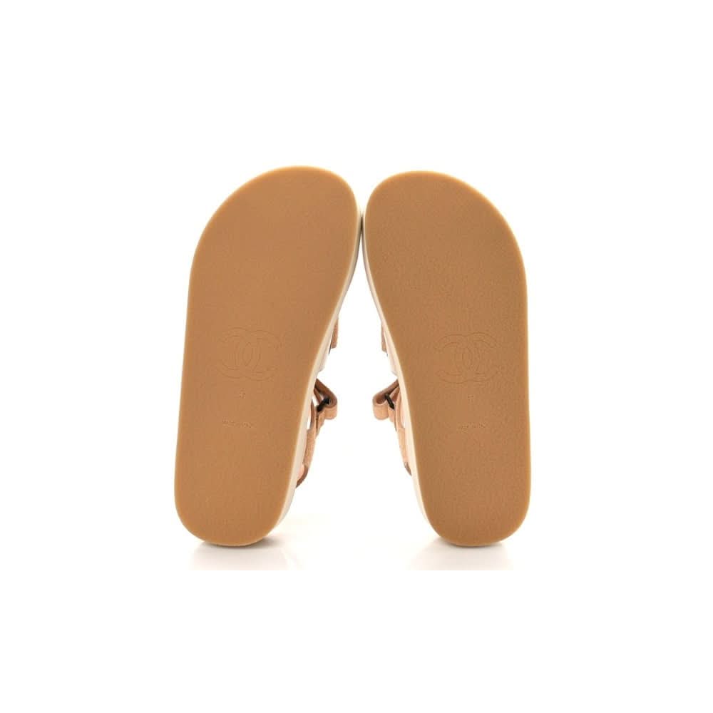 CHANEL Suede Calfskin Velcro "Beige" - Copva